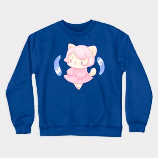 Cat girl - children's day fish in japan - Kawaii aesthetic Crewneck Sweatshirt